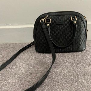 Gucci Black GG Guccissima Satchel Shoulder Bag